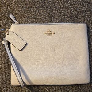 Coach Ivory Wristlet Clutch